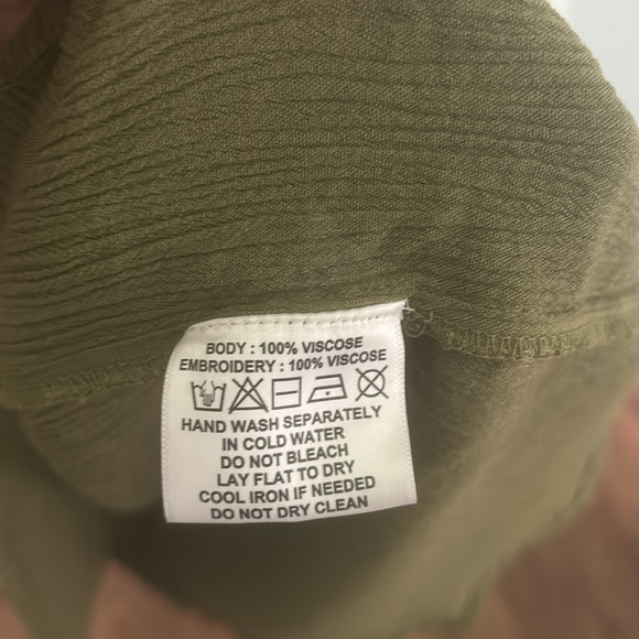 Earthbound bohemian dress olive green large maxi - Picture 6 of 6